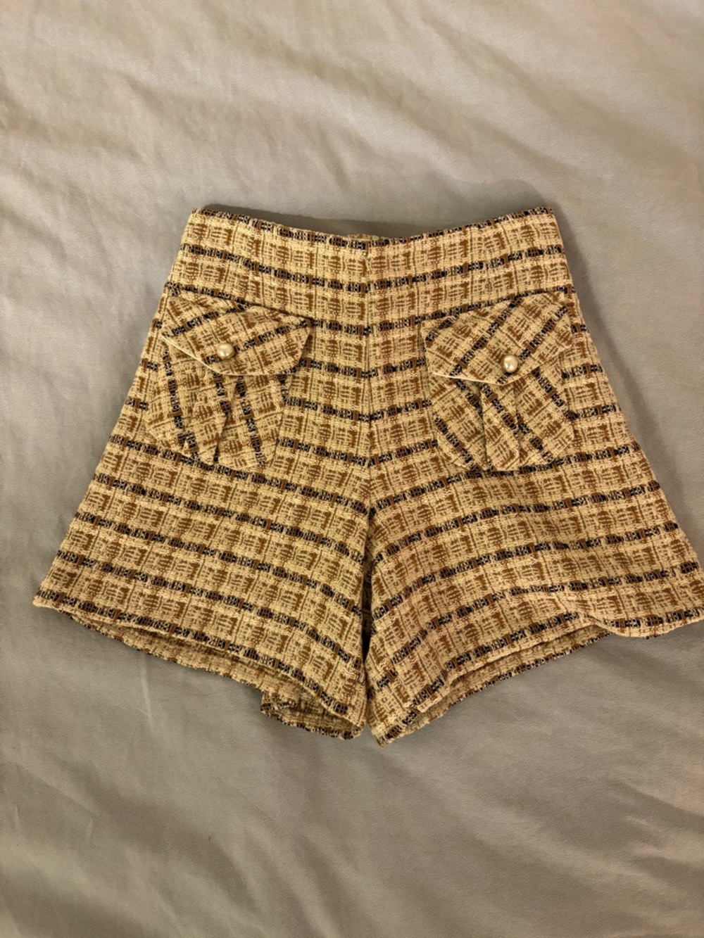Tweed High-Waist Shorts